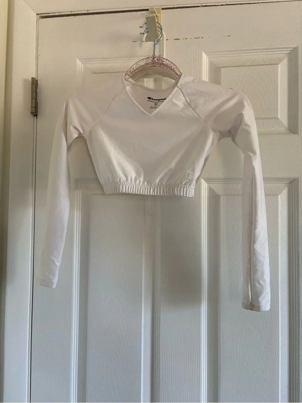 Champion White Girls' V-Neck Athletic Top